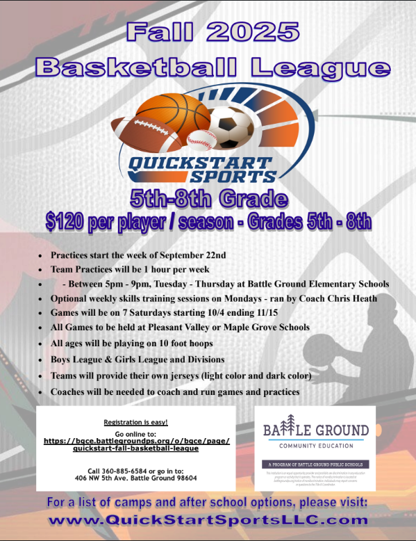 QuickStart Fall Basketball League