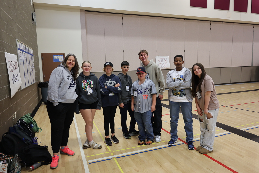 Student leaders from Pleasant Valley Middle School.