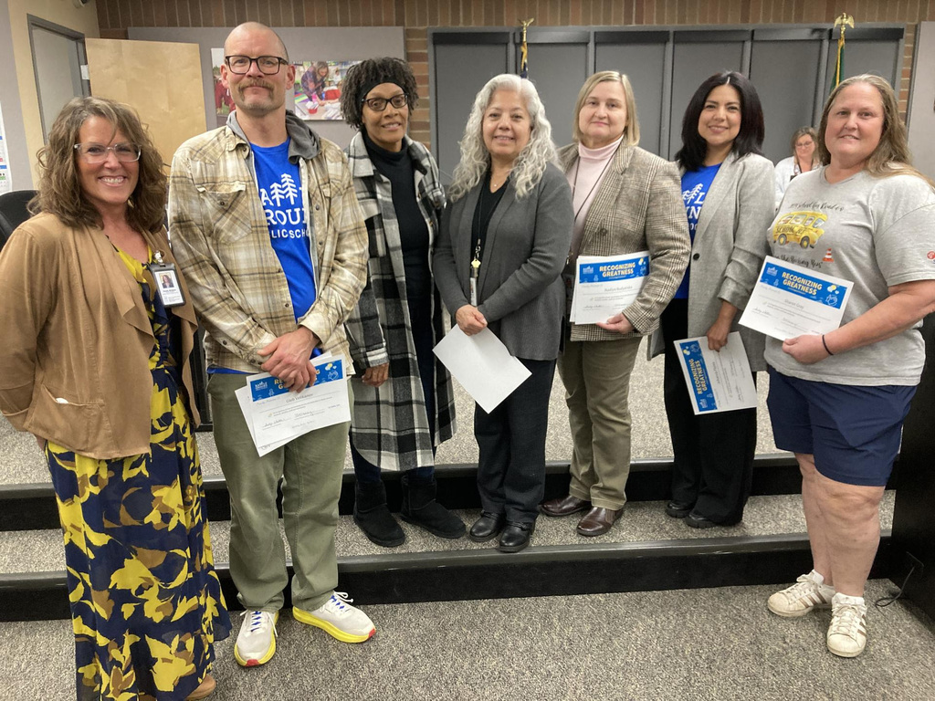 Battle Ground Public Schools' October Employee Recognition Award recipients
