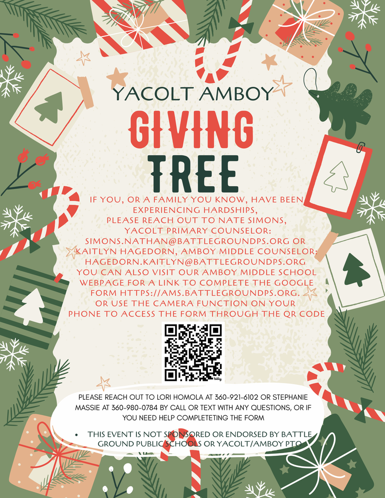 giving tree information flyer