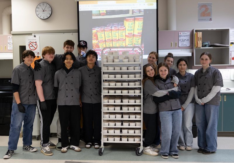Battle Ground High School advanced culinary arts students