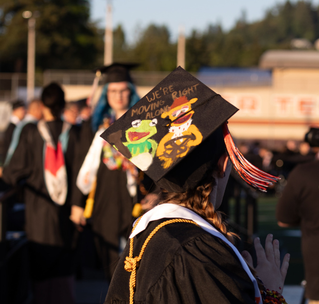 grad hat close up