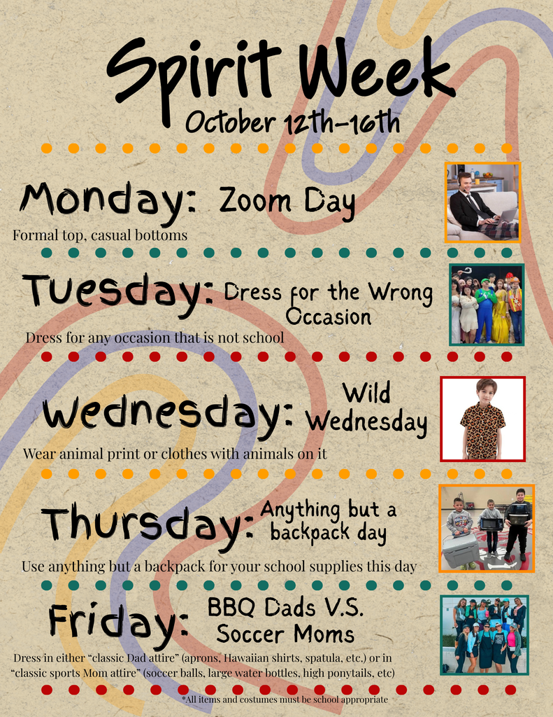 Spirit Week flyer