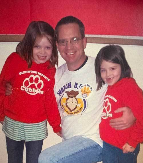 Jim with his daughters