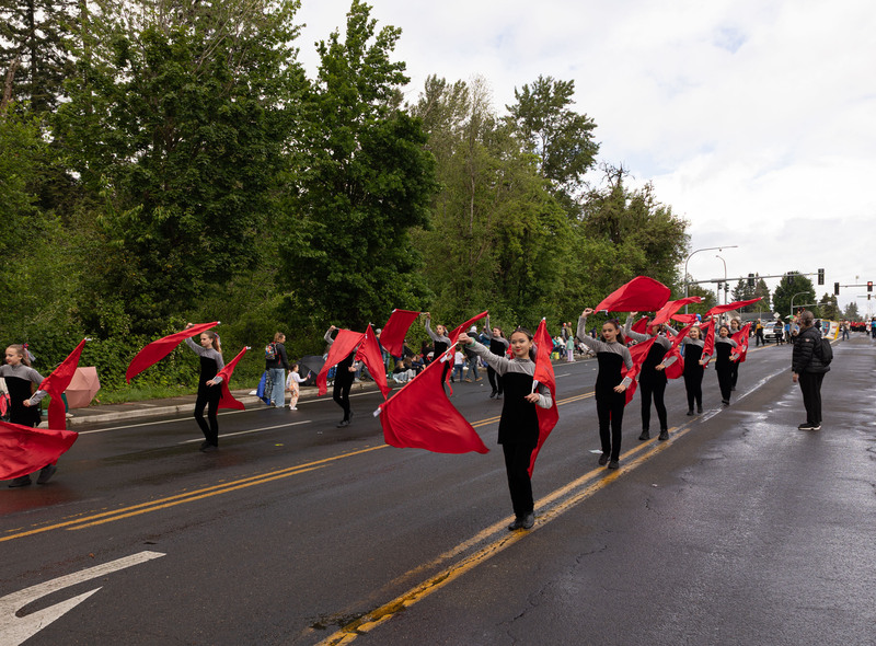 Pleasant Valley Middle School students march in the Hazel Dell Parade of Bands