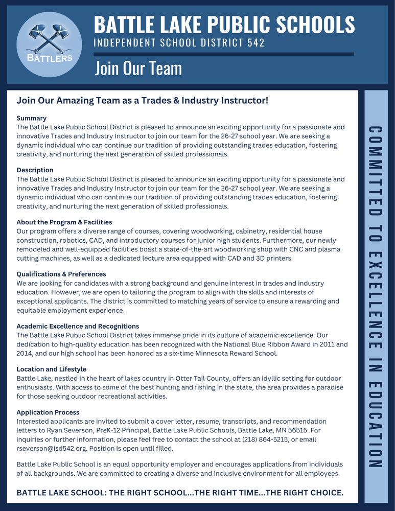 Trades & Industry Instructor