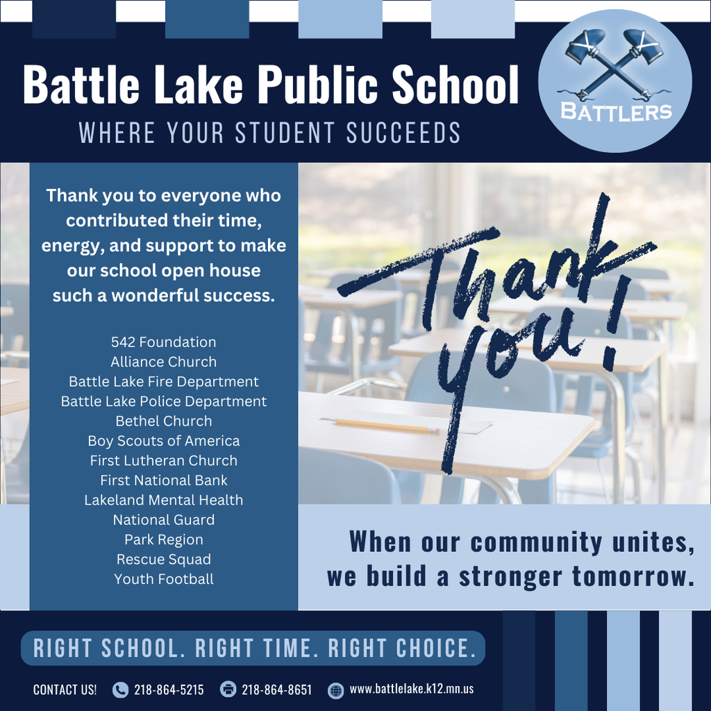 2025 School Open House - Thank You!
