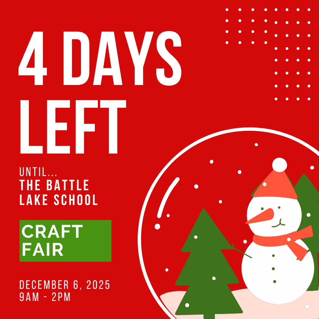 Craft Fair Reminder - 4 Days