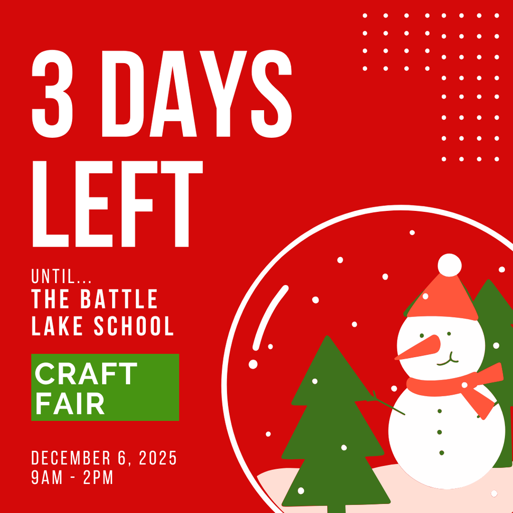 Craft Fair Reminder - 3 Days