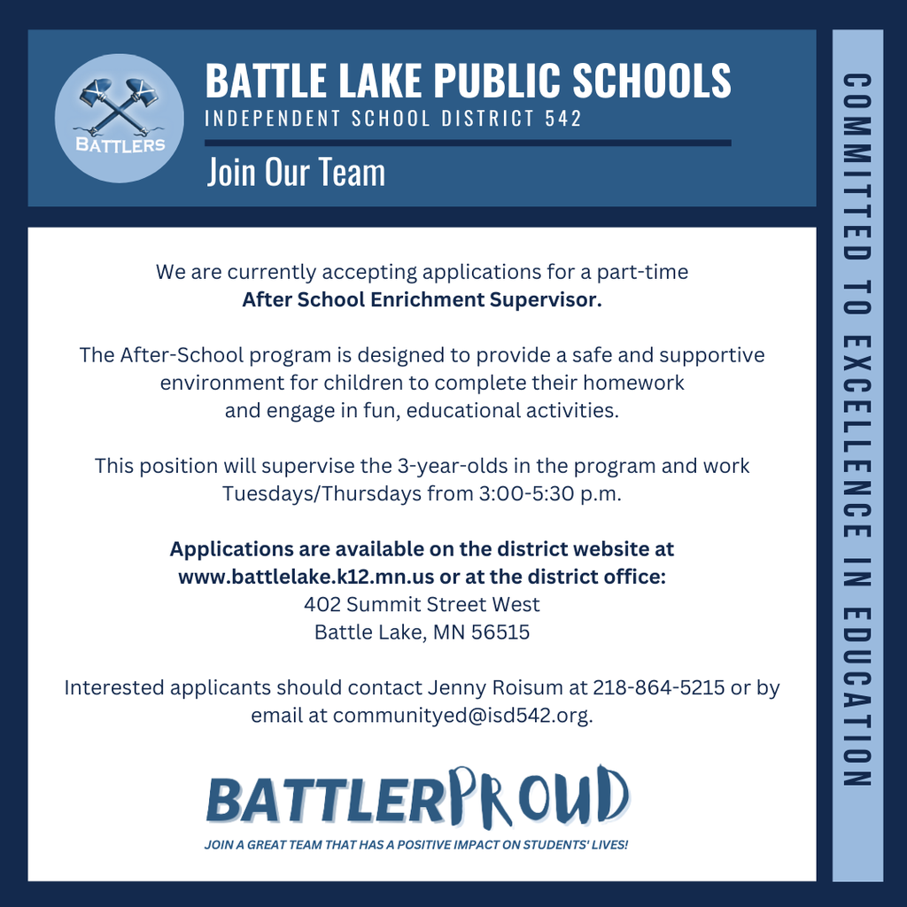 After School Enrichment Supervisor