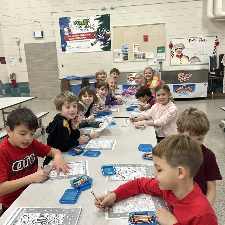 We colored while we waited our turn!