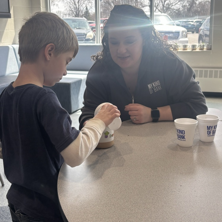Watering the seedling. 