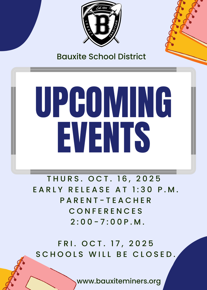 Upcoming Events for the Bauxite School District