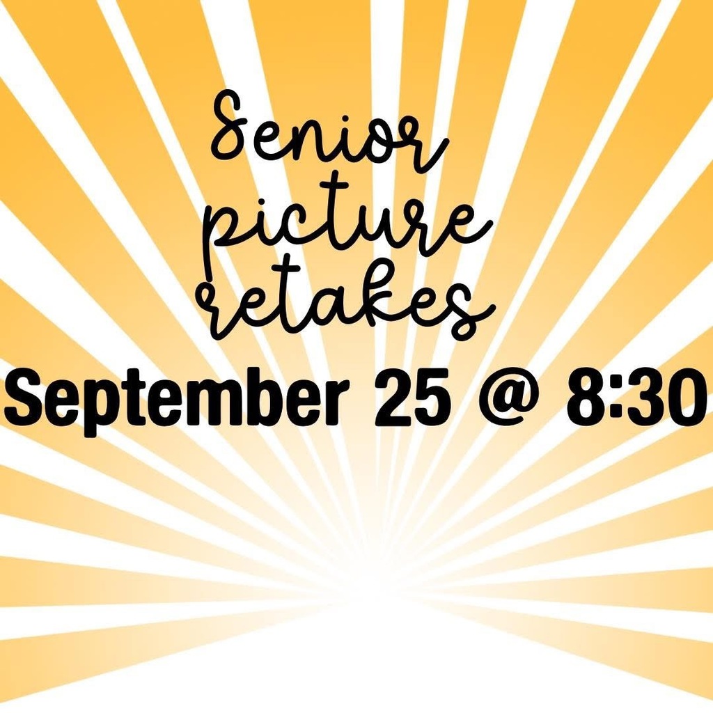 Senior picture retakes, September 25 @ 8:30 AM