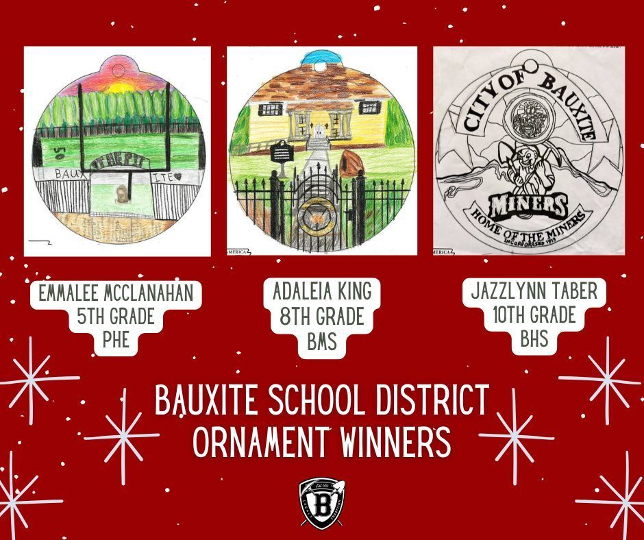 Bauxite School district ornament winners