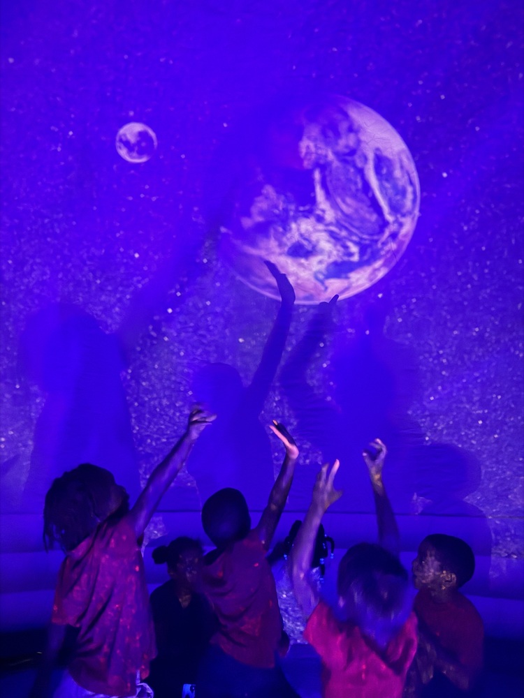 Students looking at stars