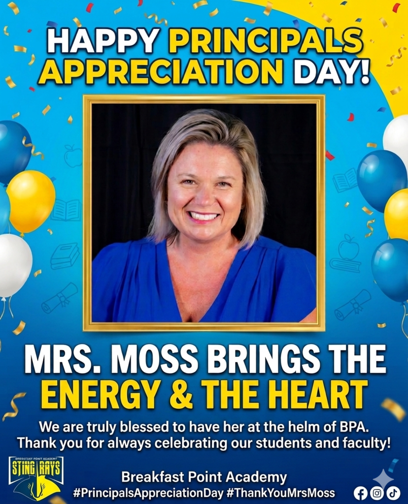 BPA Celebrates Mrs. Moss on Principal Appreciation Day