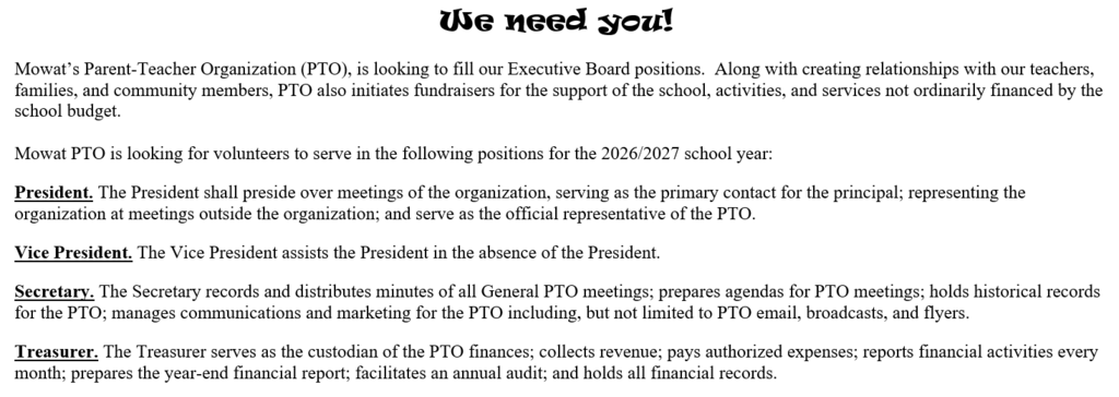 PTO Executive Board
