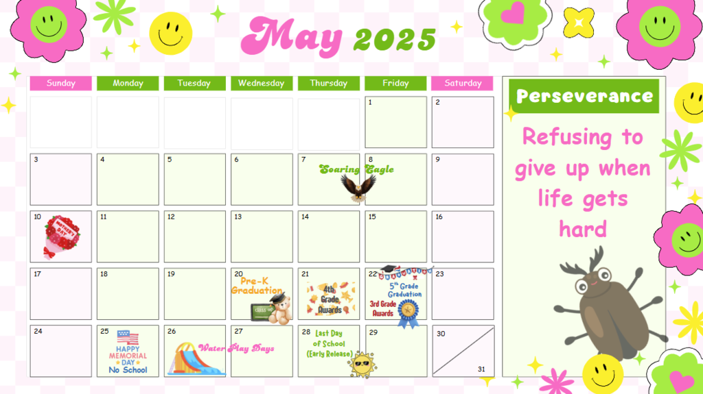 May Events Calendar