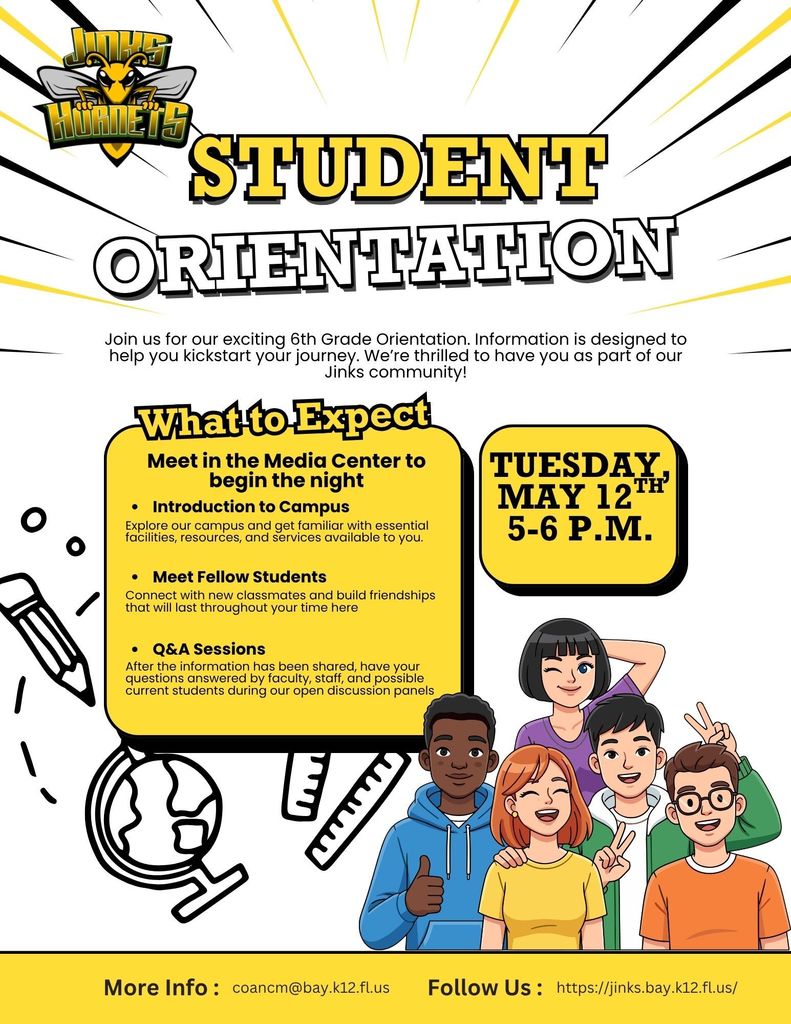 Jinks Middle School 6th Grade Orientation
