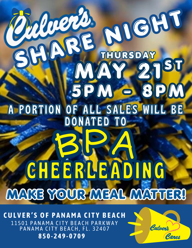 BPA Cheerleading Event at Culver's