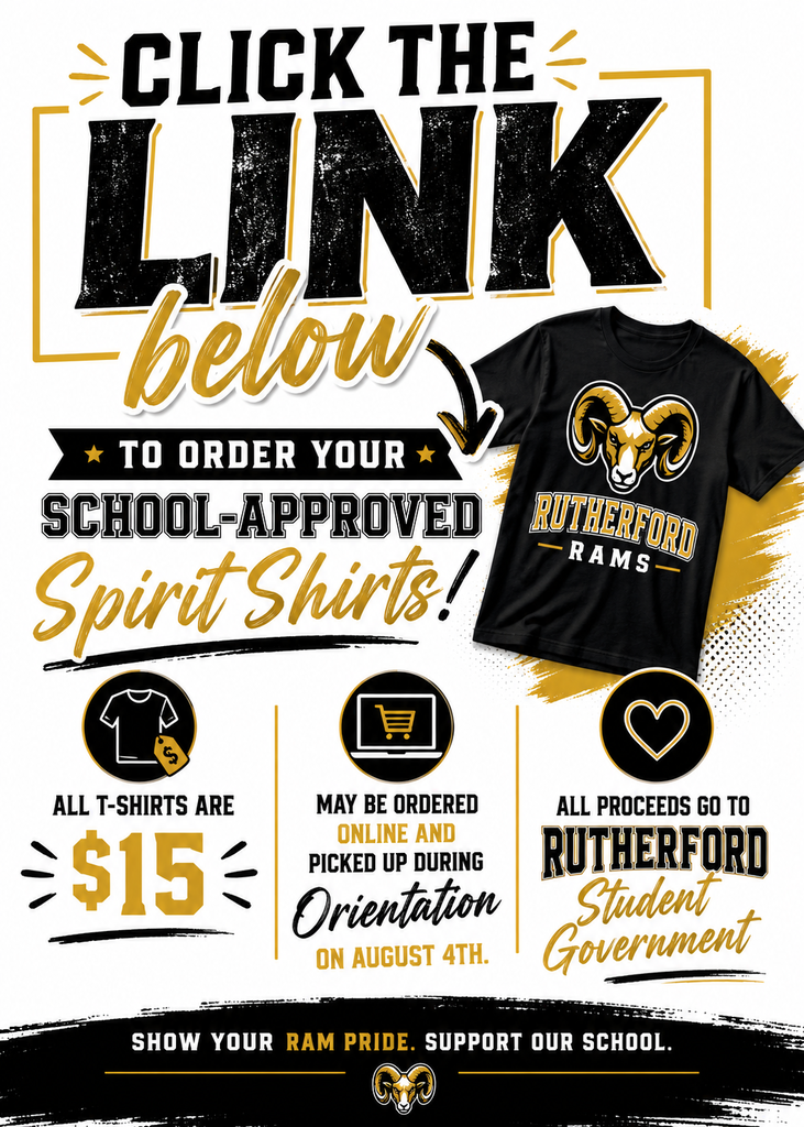 Flyer advertising Rutherford spirit shirt sales