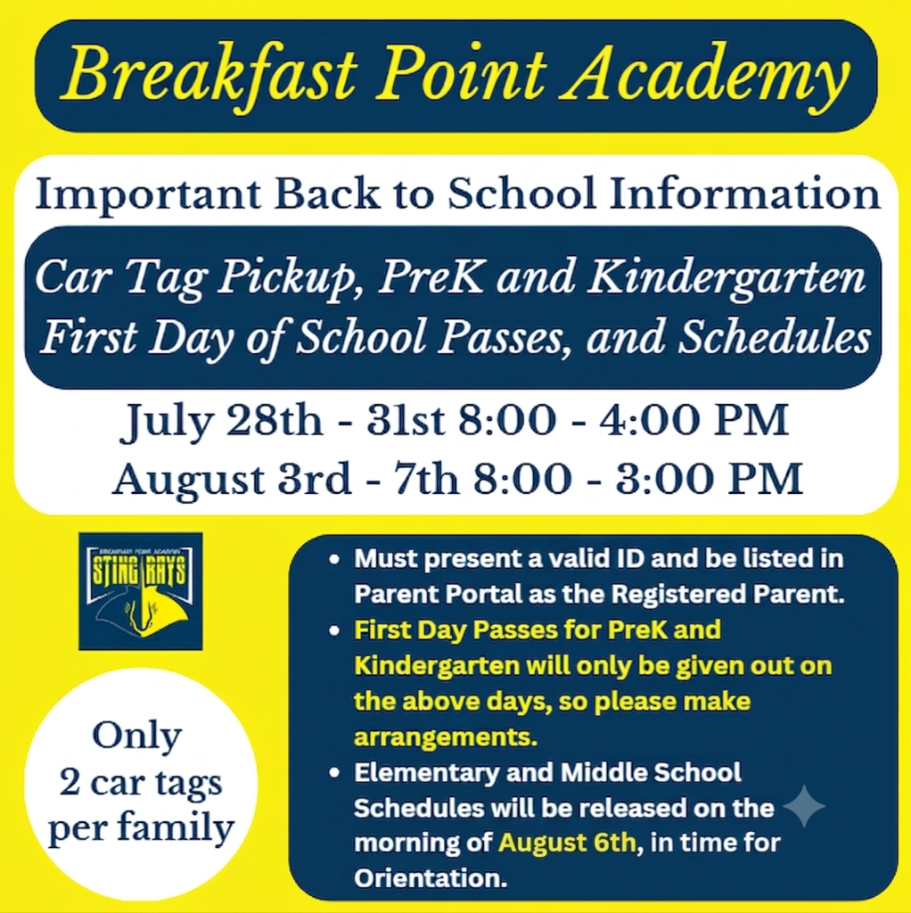 Back to School Information for BPA