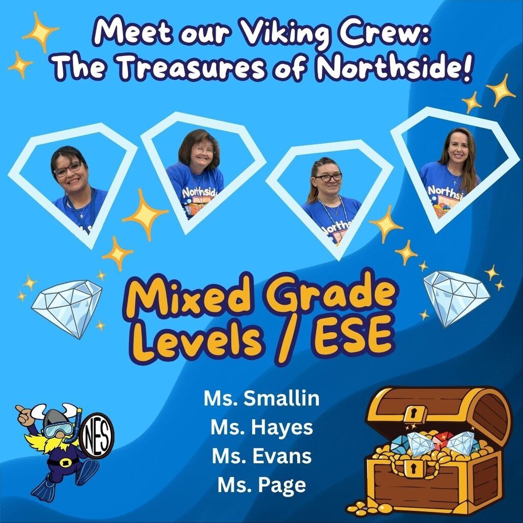 blue background with diamonds and photos of teachers on it