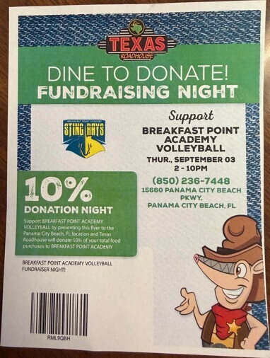 Texas Roadhouse Night for BPA Volleyball