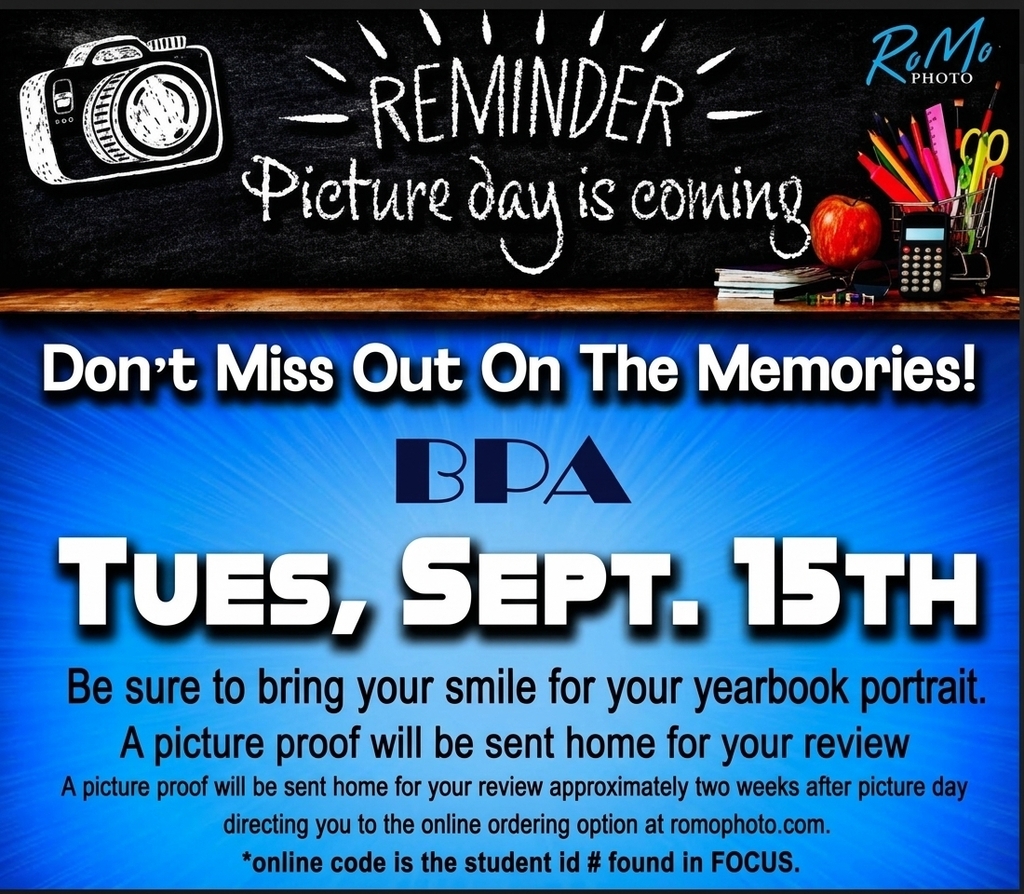 Picture day at Breakfast Point Academy is Tuesday, September 15th