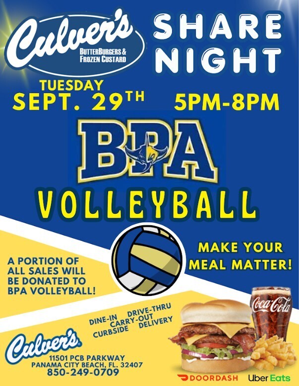 Culver's Share Night and BPA Volleyball