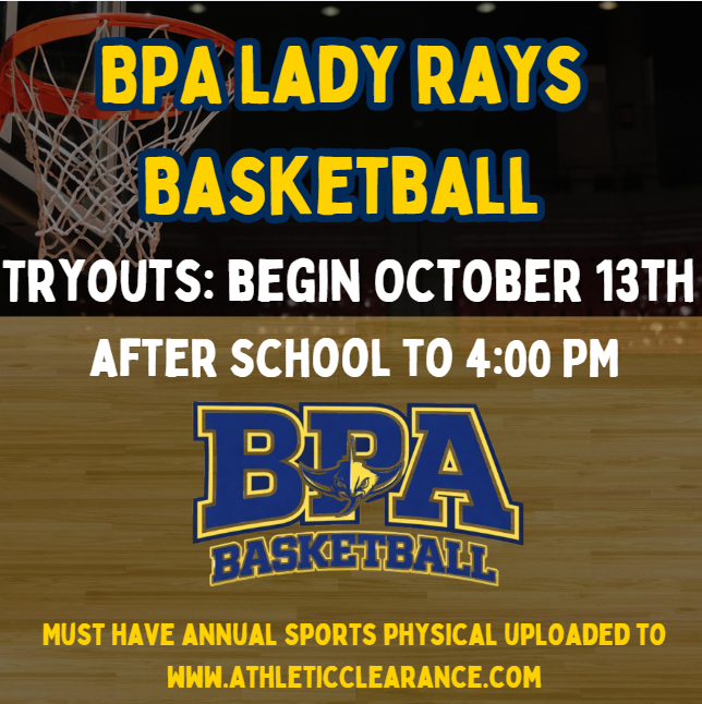 Lady Rays Basketball Tryouts