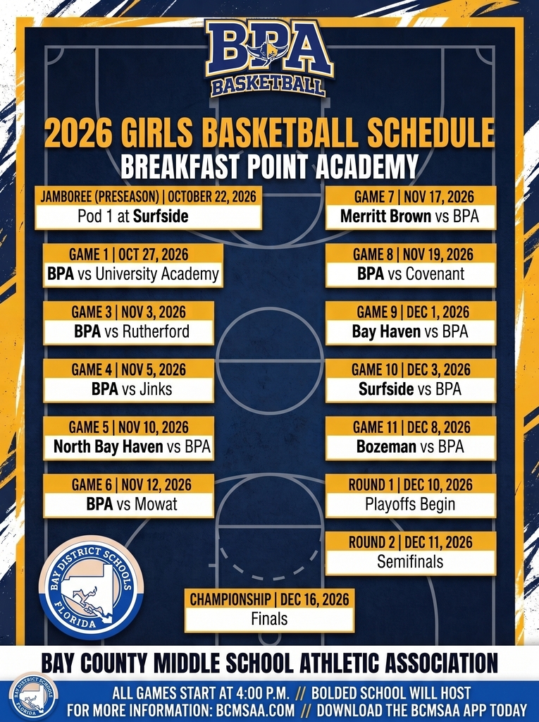Your 2026-2027 Lady Rays Basketball Schedule