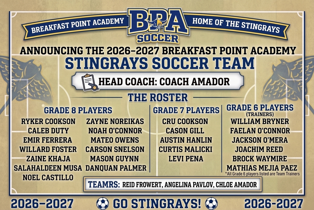BPA Stingrays Soccer Roster