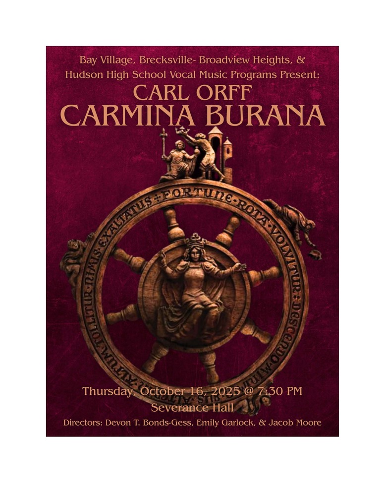 carmina burana flyer for music dept