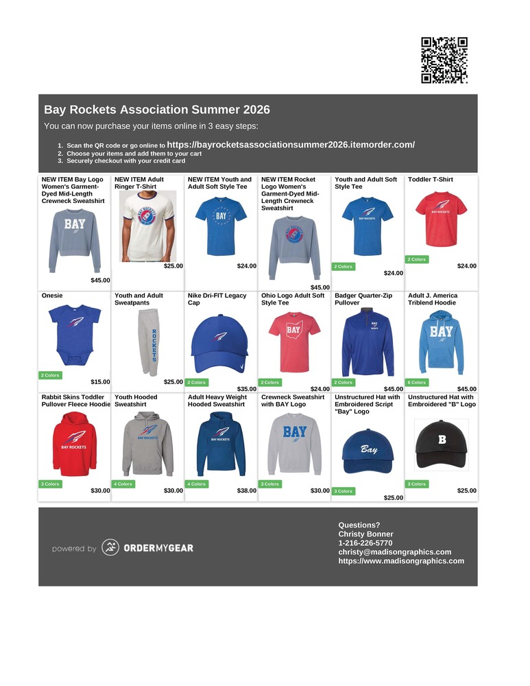 Spirt Wear flyer for fall 2026