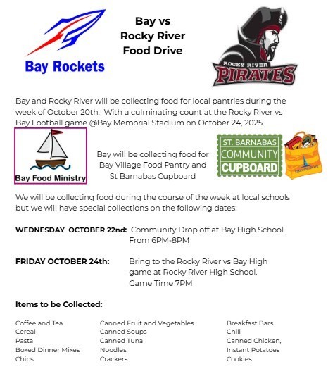 key club food drive flyer october 2025