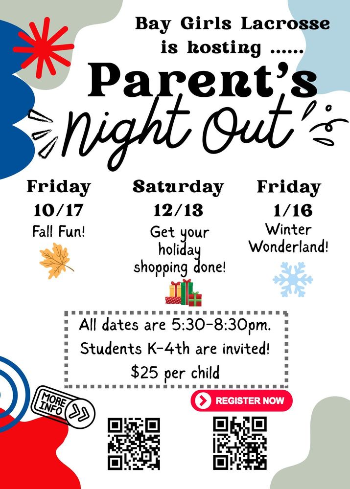 girls lacrosse flyer for parent's night out events