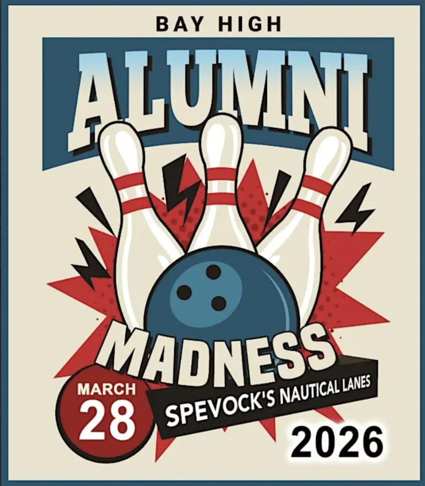 bay alumni foundation march 28, 2026 bowling fundraiser flyer
