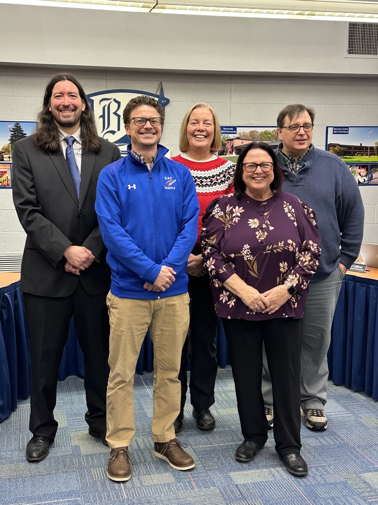 2026 Bay Village Board of Education Members in a group photo.