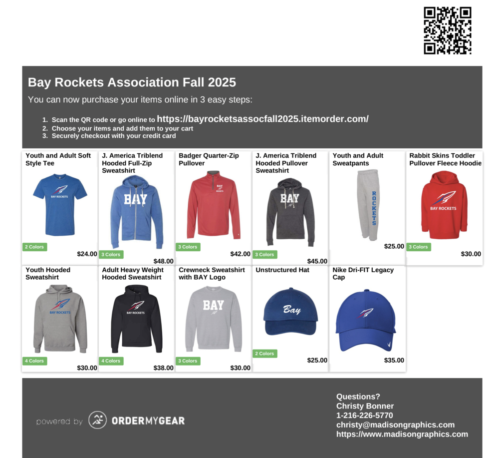 fall 2025 spirit wear sale flyer
