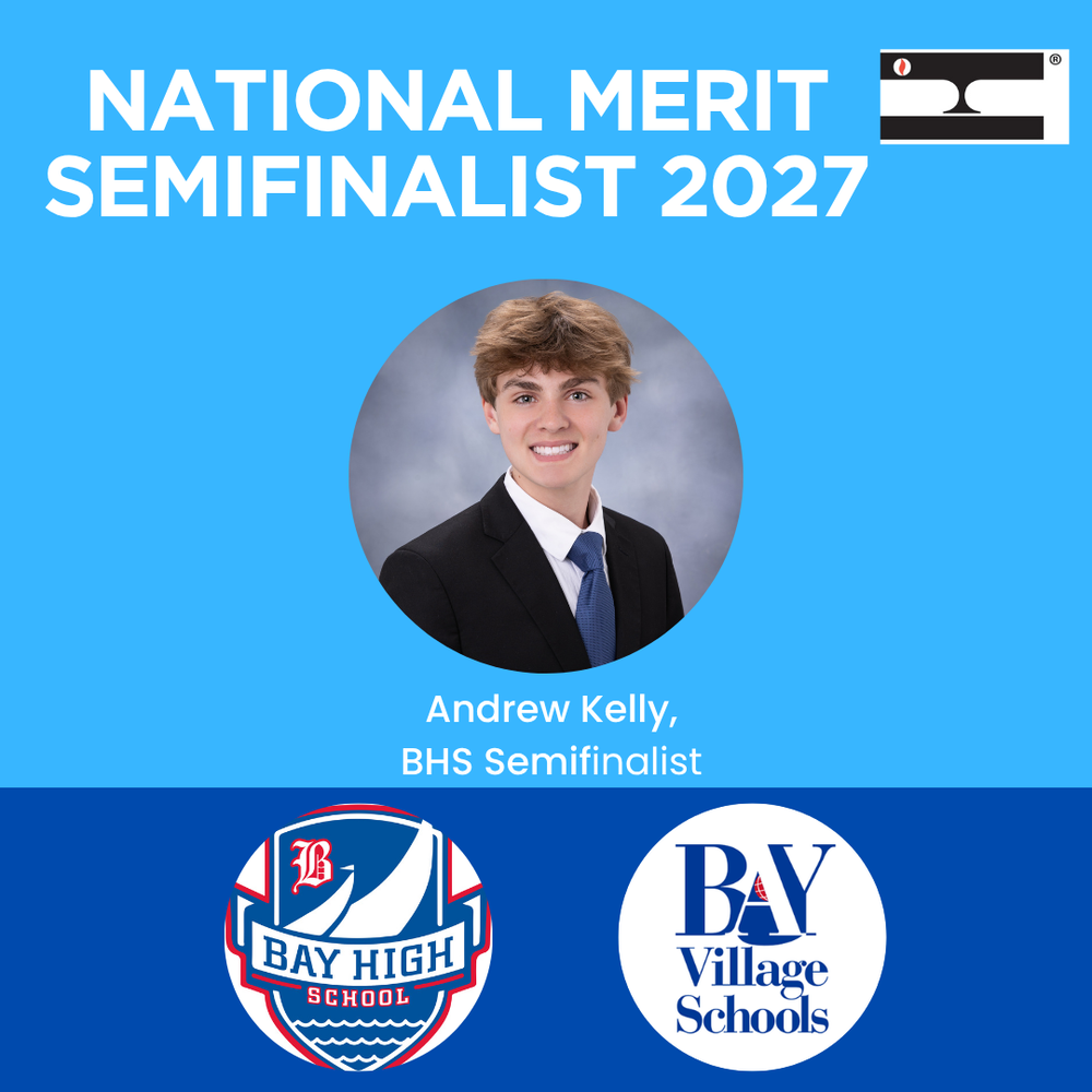 National Merit Semifinalist Andrew Kelly image and logos and text for announcing his National Merit Semifinalist status