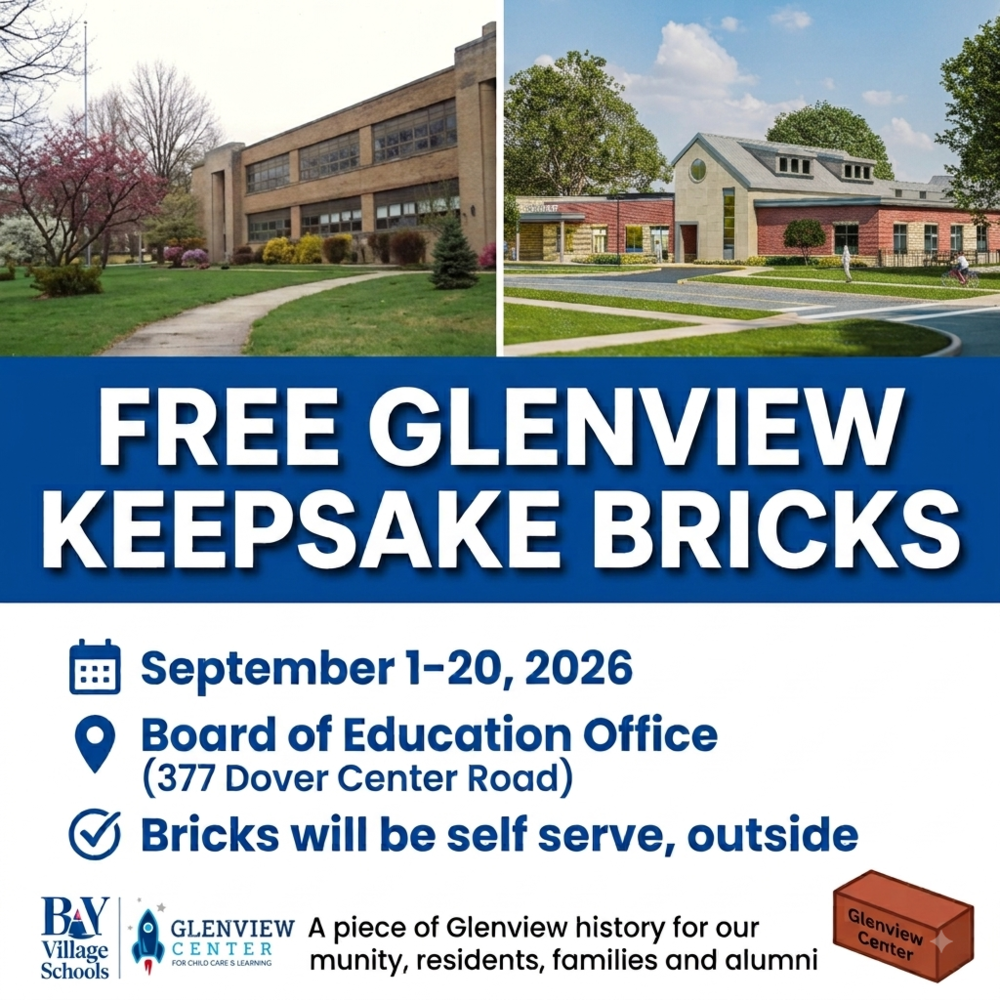 Glenview brick flyer with before and after rendering of the glenview center.