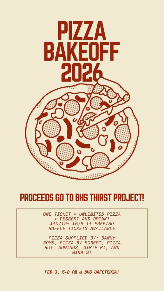 Key Club Pizza Bakeoff event 2026 flyer