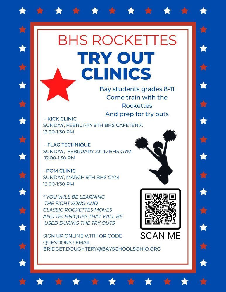 Rockette Tryout Clinics Flyer 2025