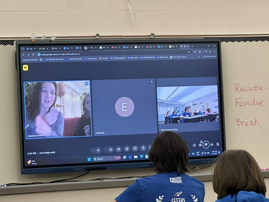 Dr. Litzler's French class talks to native speakers online image