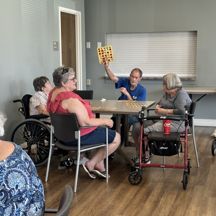 Bay High school key club members volunteer to do bingo at the Knickerbocker apartments