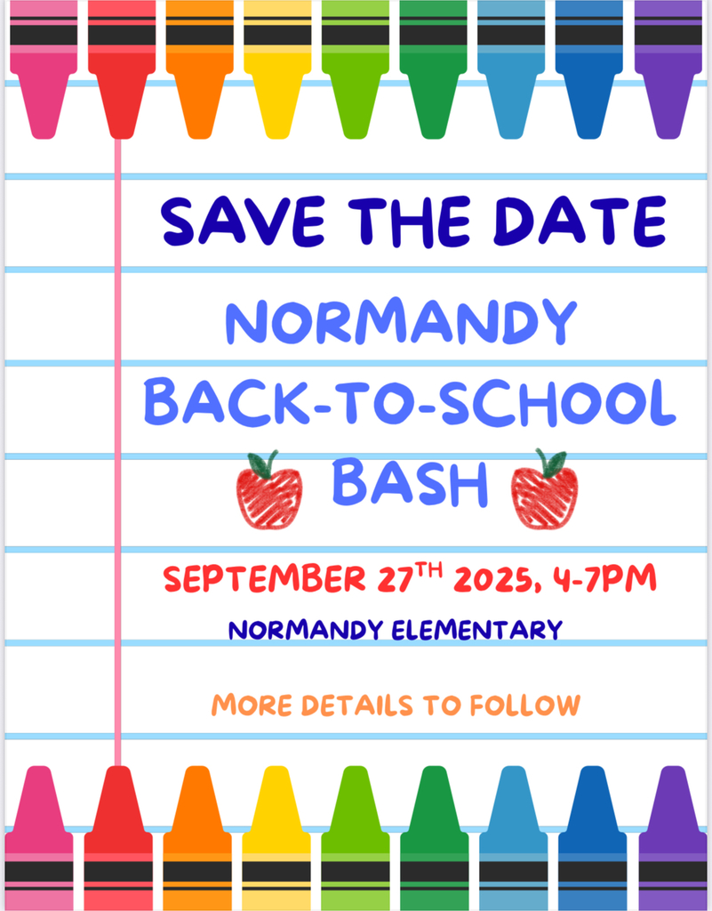 normandy save the date for back to school bash on sept. 27, 2025