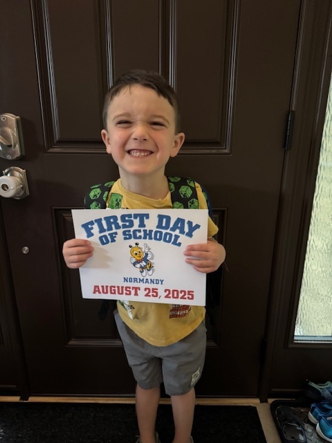 First day of Kindergarten photo 2025