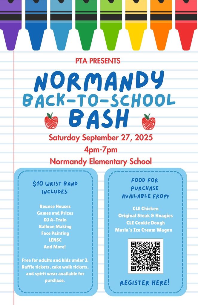 normandy back to school bash flyer 2025